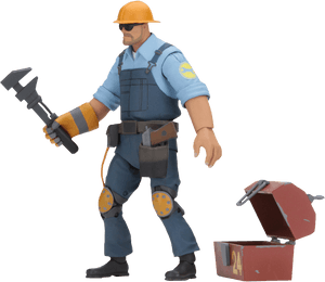 Team Fortress - Tf2 Blu Engineer Action Figure, HD Png Download PNG with transparent background