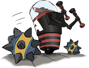 Team Fortress2 Sentry Busterand Spiky Balls PNG image with transparent background