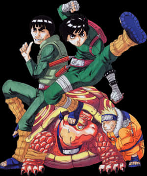 Team Guy Naruto Animated Characters PNG image with transparent background