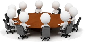 Team Meeting3 D Characters PNG Image