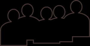 Team Silhouette Graphic PNG image with transparent background