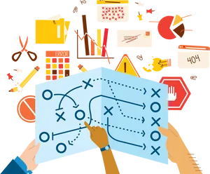 Team Strategy Planning Session PNG Image