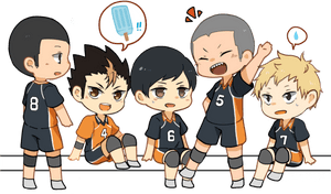 Team Transparent Karasuno - Haikyuu Karasuno Second Years, HD Png Download PNG image with transparent background