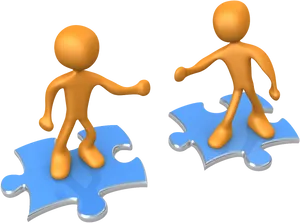 Teamwork Connection Puzzle Pieces PNG Image