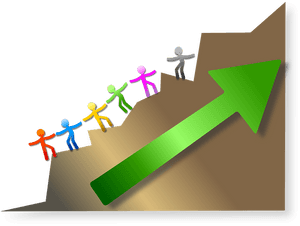 Teamwork Leadingto Success PNG image with transparent background