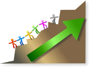 Teamwork Leadingto Success PNG Image