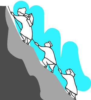 Person Climbing A Mountain Clip Art Ciij - People Climbing A Mountain Clip Art, HD Png Download PNG with transparent background