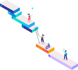 Teamwork Progress Illustration PNG image with transparent background