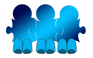 Teamwork Puzzle Pieces Graphic PNG Image