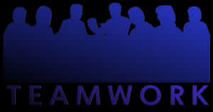 Teamwork Silhouette Concept PNG image with transparent background