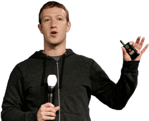 Mark Zuckerberg Presents - Standing PNG image with transparent background