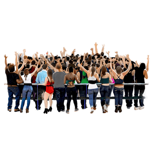Techno Festival Crowd PNG 4 PNG with transparent background