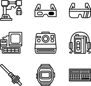 Retro Gadget - Big Data Icon Free, HD Png Download PNG