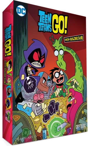 Teen Titans Go Deck Building Game Box Art PNG Image