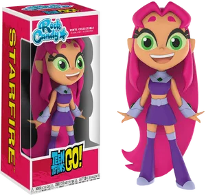 Teen Titans Go Starfire Funko Rock Candy Figure PNG Image