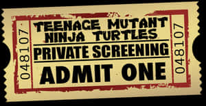 Tmnt Movie Ticket - Vintage Movie Ticket, HD Png Download PNG
