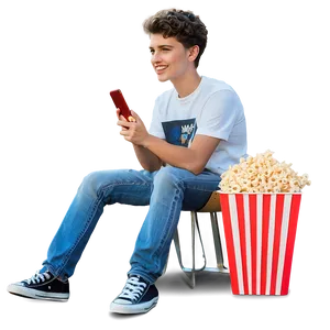 Teenager At The Movies Png Lrv PNG Image