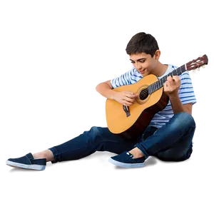 Teenager Playing Guitar Png Ydq PNG Image