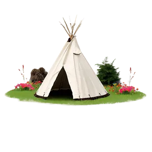 Teepee In Nature Background Png Thd67 PNG Image