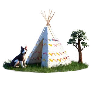 Teepee With Animal Friends Png Gpu76 PNG Image