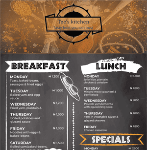 Restaurant Menu Dif Background - Flyer, HD Png Download PNG with transparent background