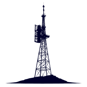 Telecommunication Tower Silhouette PNG ywo PNG