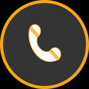 Telephone Icon Goldand Black PNG image with transparent background