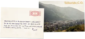 Telluride Colorado Postcard View PNG Image