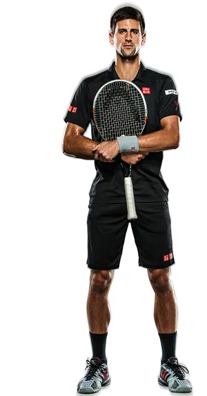 Tennis Player Ready Position PNG Image