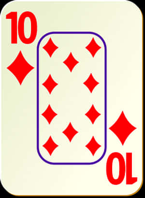 Tenof Diamonds Playing Card PNG image with transparent background