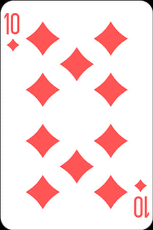 Tenof Diamonds Playing Card PNG image with transparent background
