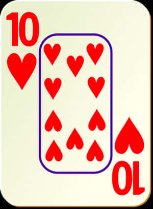 Ten_of_ Hearts_ Playing_ Card PNG image with transparent background