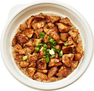 Sliding Bowl Image - Flame Broiler Chicken Bowl PNG image with transparent background