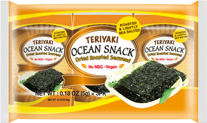 Os Teriyaki 5gx3 - Roasted Dry Seaweed Packs, HD Png Download PNG image with transparent background