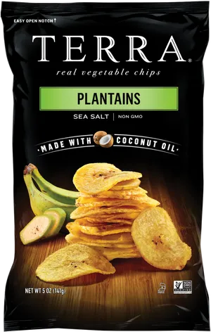 Terra Plantain Chips Sea Salt Packaging PNG Image