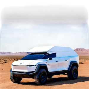 Tesla Cybertruck In Desert Png 64 PNG Image