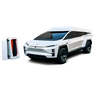 Tesla Cybertruck With Open Doors Png Djk67 PNG Image