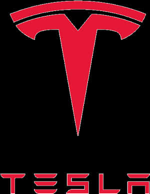 Tesla Logo Redand Black PNG