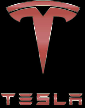 Tesla Logo Redand Black PNG