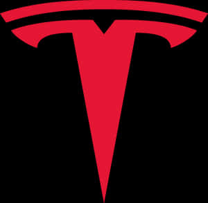 Tesla Logo Redand Black PNG