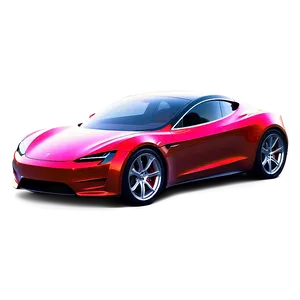 Tesla Roadster Under The Stars Night View Png Eeg PNG Image