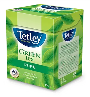 Tetley Green Tea Pure Box PNG Image