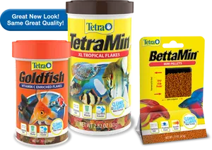 Tetra Fish Food Products Packaging PNG Image