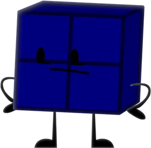 Tetris Block Character Cartoon PNG Image