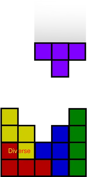 Tetris Blocks Colorful Gameplay PNG Image