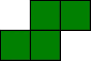 Tetris Green T Block PNG Image