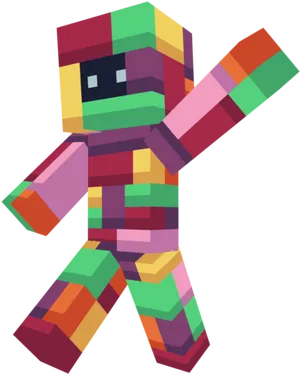 Tetris Styled Character PNG Image