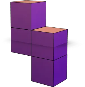 Tetris T Block3 D Rendering PNG Image