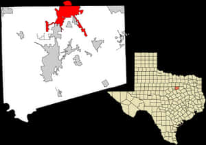 Texas Countiesand Major Cities Map PNG image with transparent background