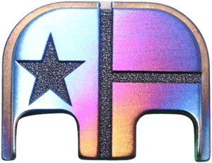 Texas Flag Titanium Flame Anodized Finish Back Plate, HD Png Download PNG image with transparent background